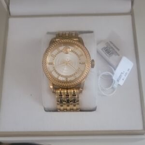 Versace Gold Men's Watch with Intricate Dial